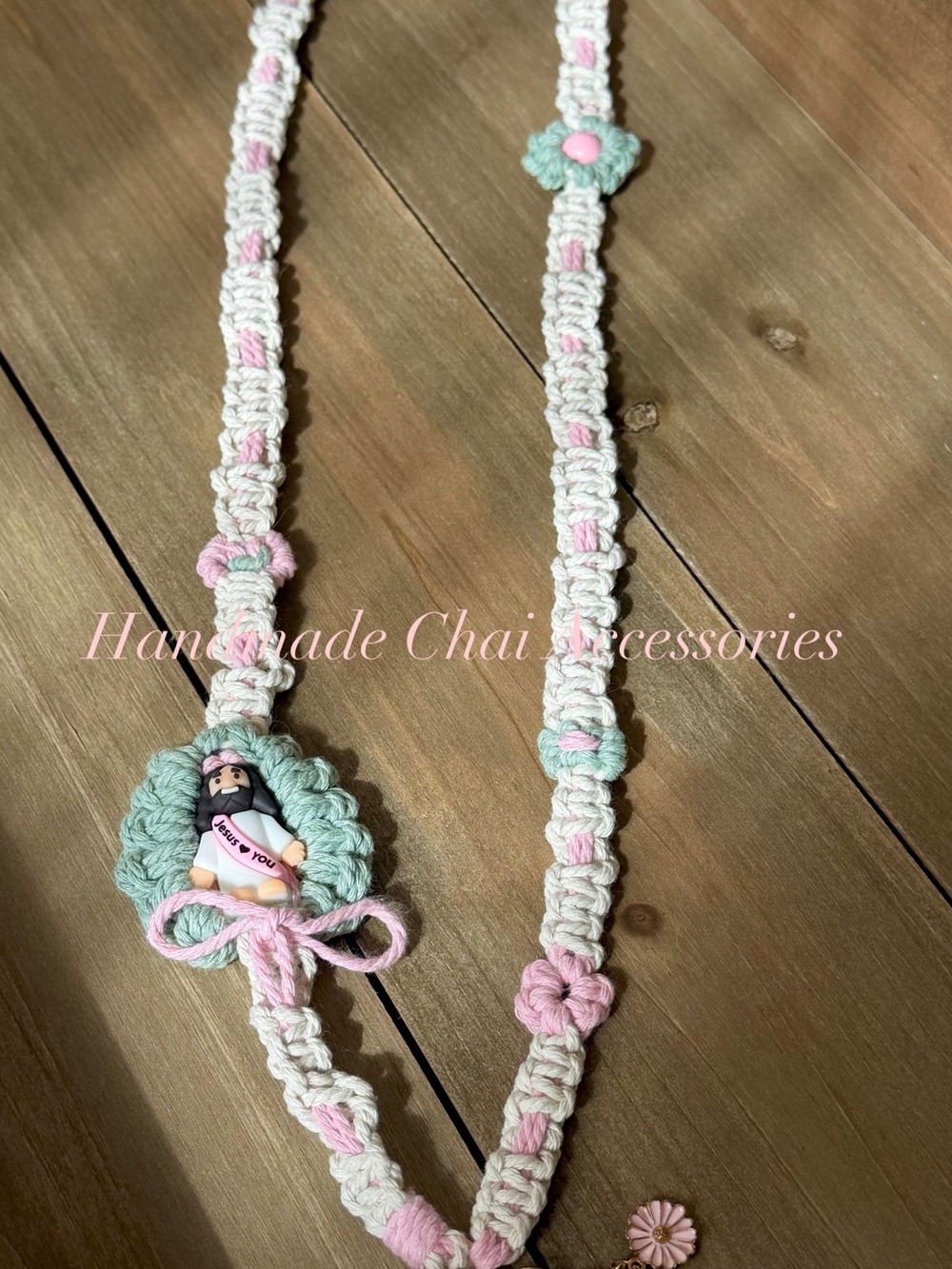Jesús Macramé Lanyard
